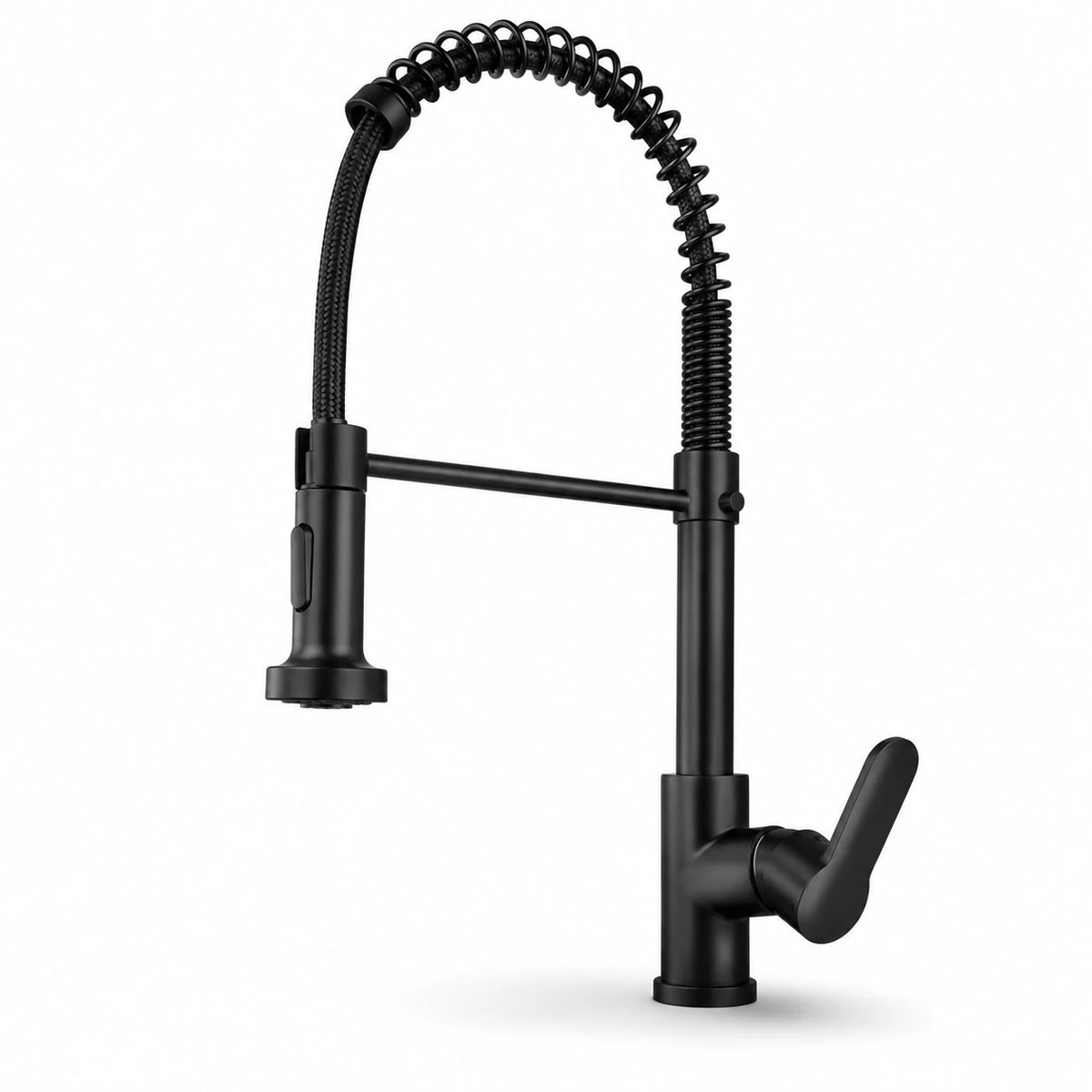 Torneira Gourmet Monocomando para Cozinha Vellora preta com ducha extensível