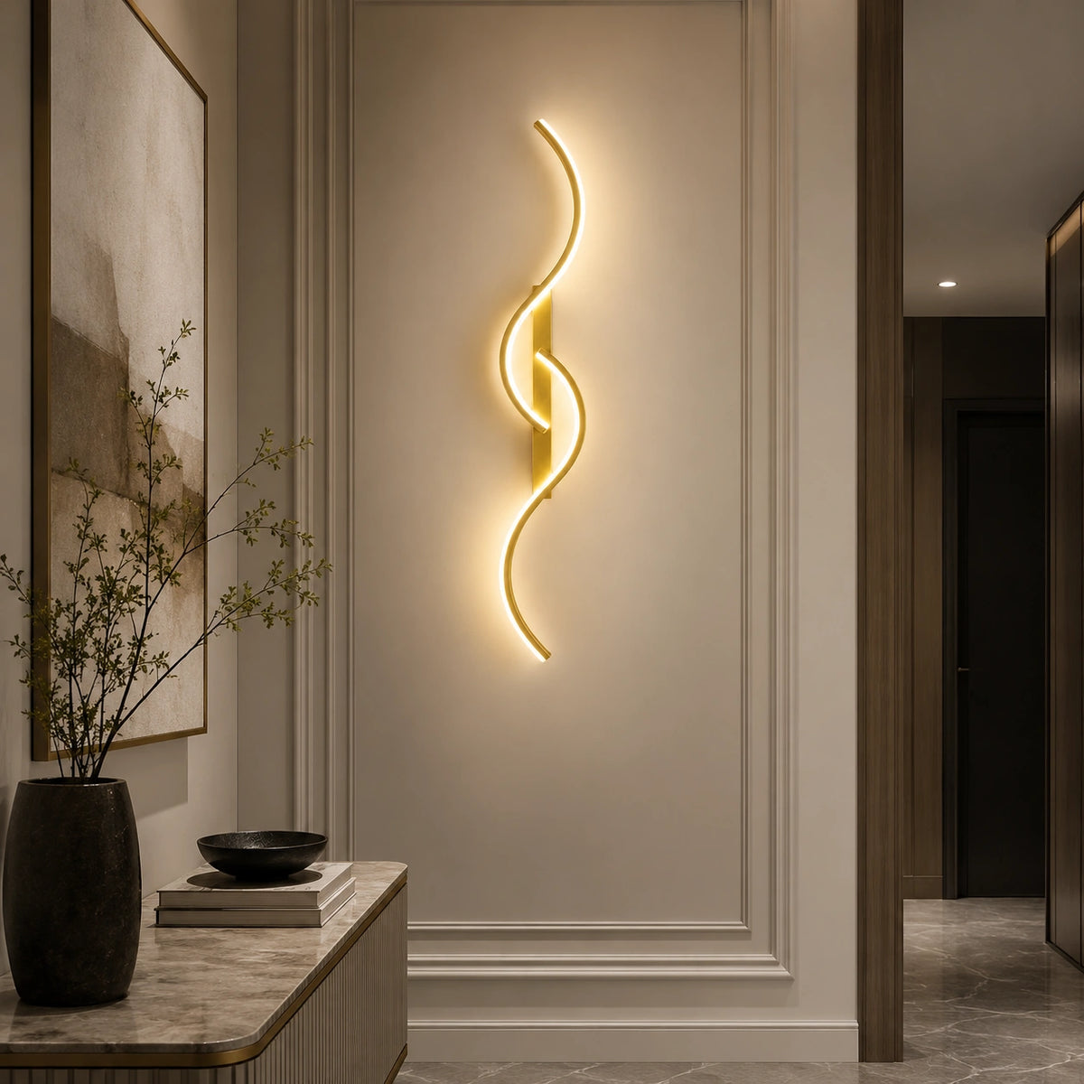 Dimensões e posições de instalação horizontal e vertical da Arandela Ária LED