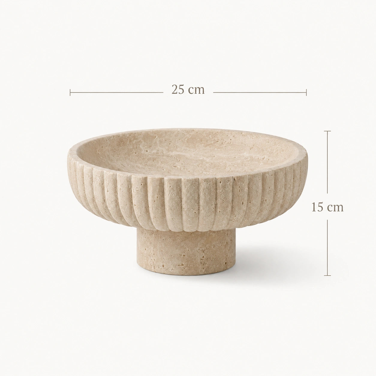 Medidas do Centro de Mesa Séraphine com 25 cm de diâmetro e 15 cm de altura