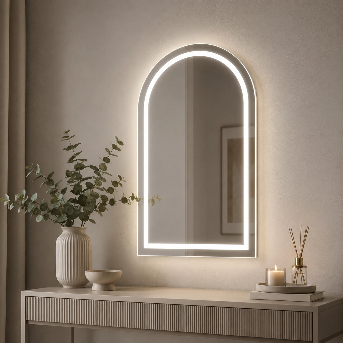 Espelho decorativo com iluminação