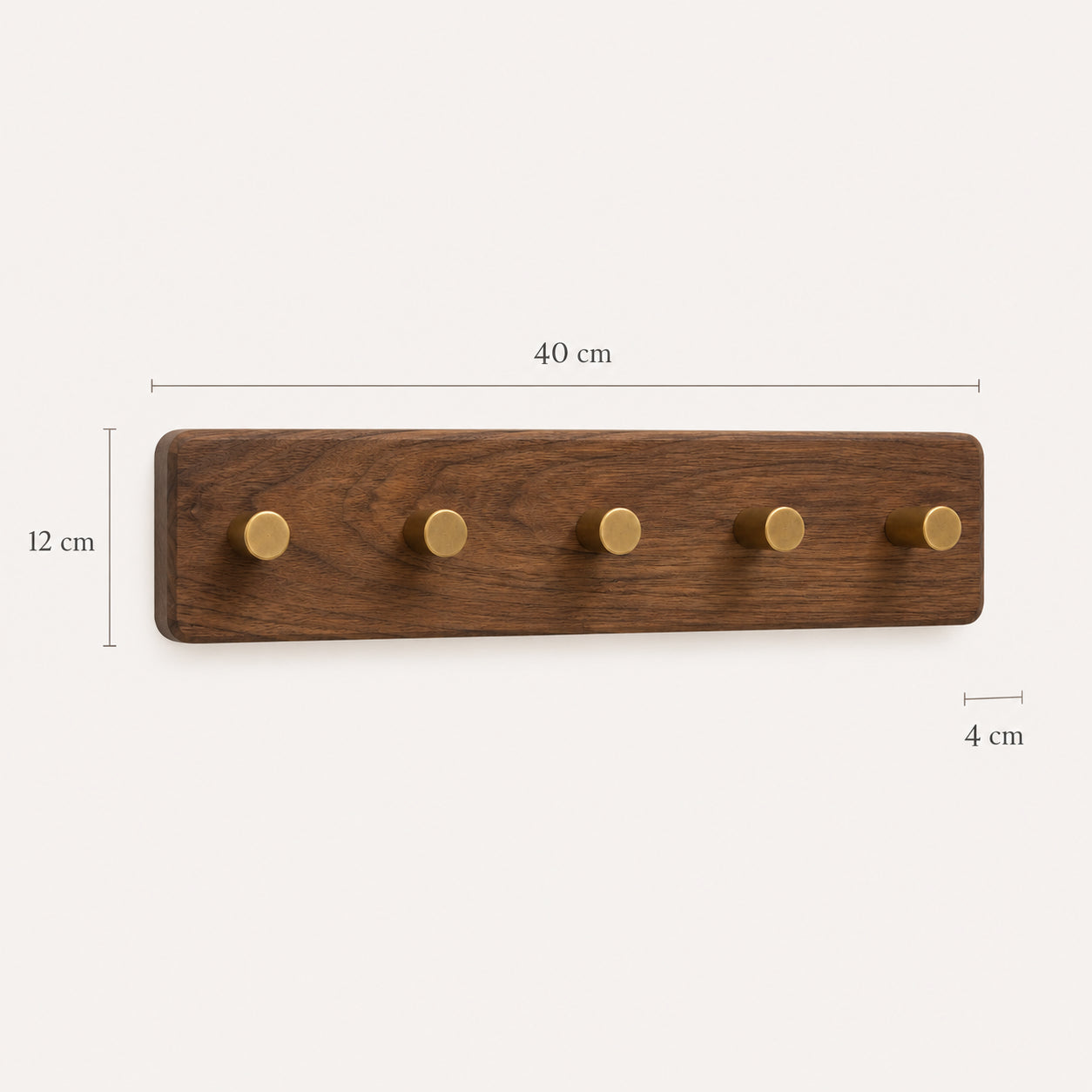 Dimensões do Porta-Chaves Miro com 40 cm de largura, 12 cm de altura e 4 cm de profundidade